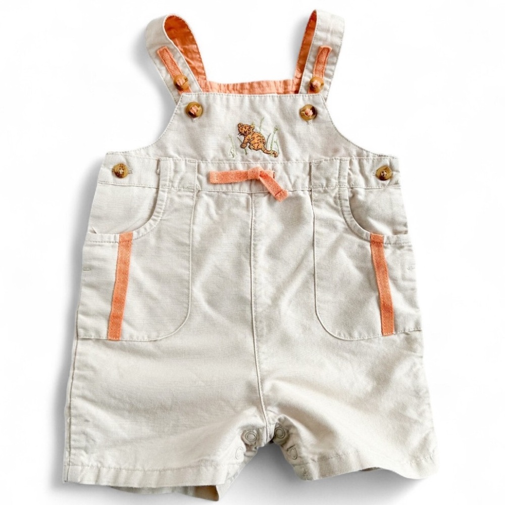 Jack and Jane Cream and Orange Overalls
